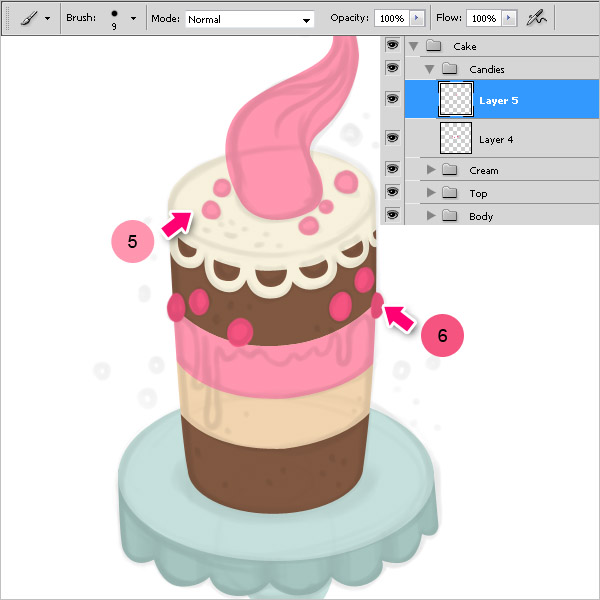 Create a Colorful Cake Illustration in Photoshop