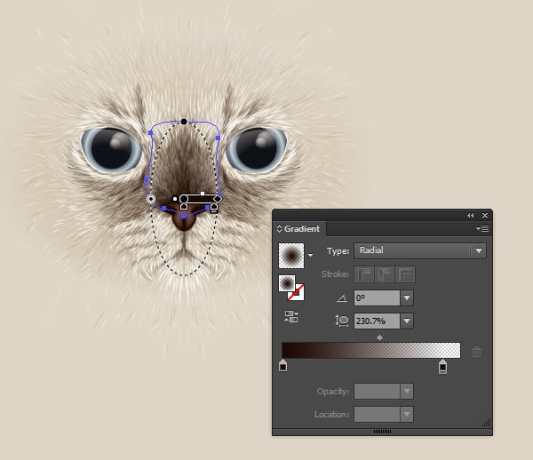 Create a Large Face, Cat Illustration from Stock in Adobe Illustrator