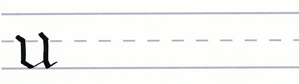 gothic script - letter u