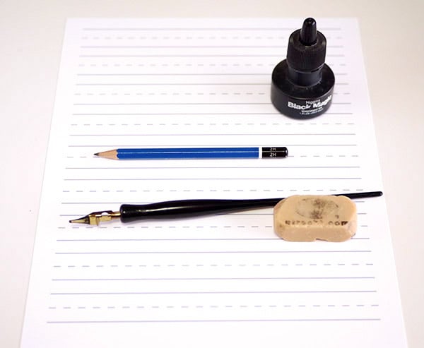gothic script - supplies