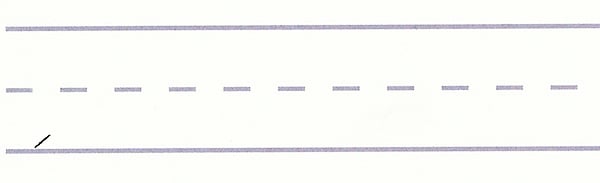 gothic script - upward serif stroke