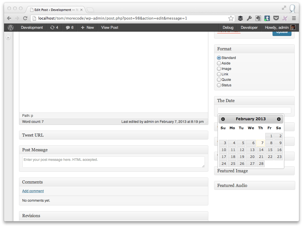 jquery date today