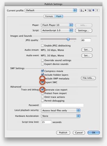 The Publish Settings