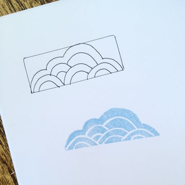 the red thread stamping - step6