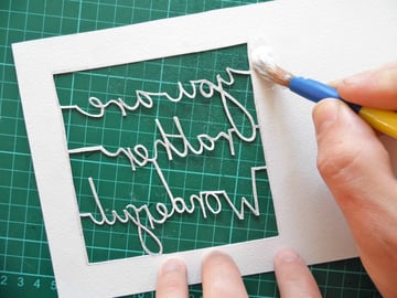 papercutting tricky letters gluing 1