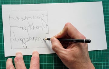 papercutting tricky letters retouching