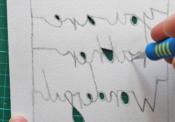 papercutting tricky letters tight curves