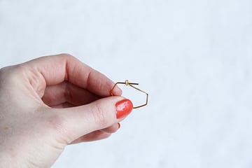 hoop earring hexagon loop end