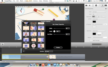 Previewing each transition