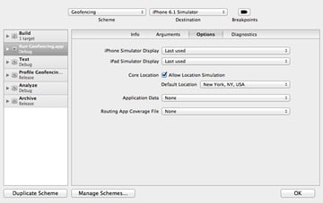 Geofencing with Core Location: Enabling Location Simulation - Figure 8
