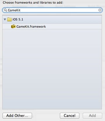Bluetooth Connection: adding GameKit framework