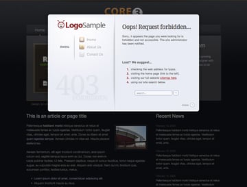 Sleek Server Error Pages