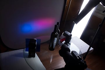 Abstract setup, though I used the camera off-tripod to explore angles.