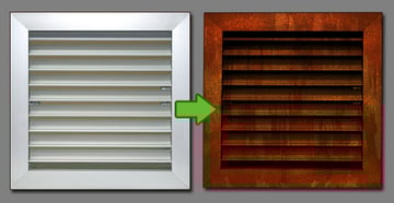 Before and after Photoshop