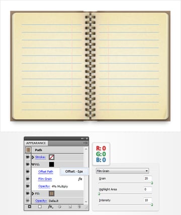 Vintage Notebook Illustration