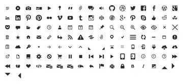 The Genericons icon set, as of December 2013