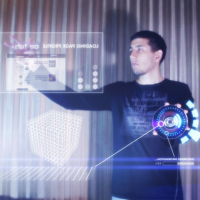 Rastrear una interfaz flotante futurista de alta tecnología - Día 1