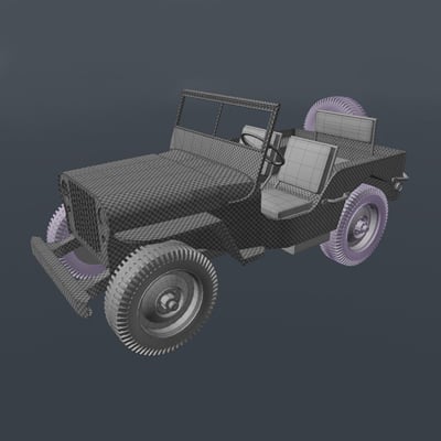 UV Mapping a High Poly World War II Willys Jeep in Modo - Part 4