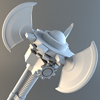 Modeling A High Poly Fantasy Inspired Axe In 3D Studio Max