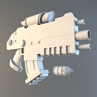 Modellieren einer futuristischen Bolt Gun in 3D Studio Max