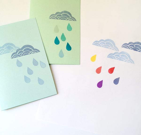 the red thread stamping - clouds