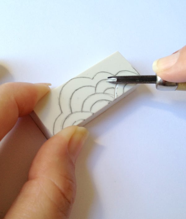 the red thread stamping - step3