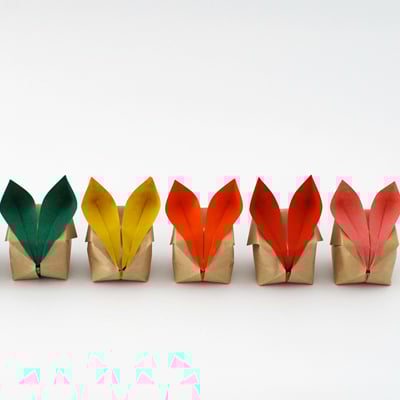 Make Cute Origami Bunny Decorations for Easter