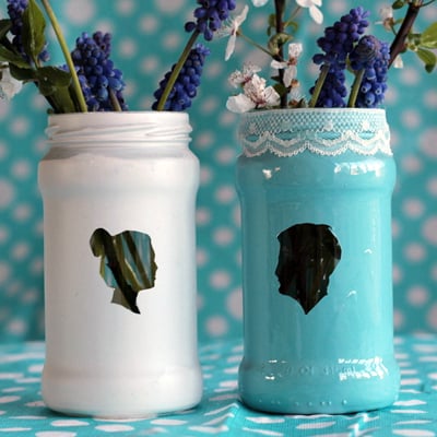 Transform Old Jam Jars Into Stunning Silhouette Vases