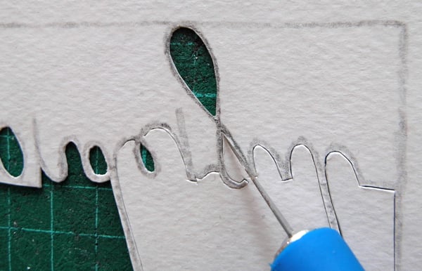 papercutting tricky letters f 1