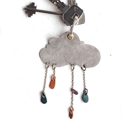 How To Make A Leather Rainy Cloud Key Chain