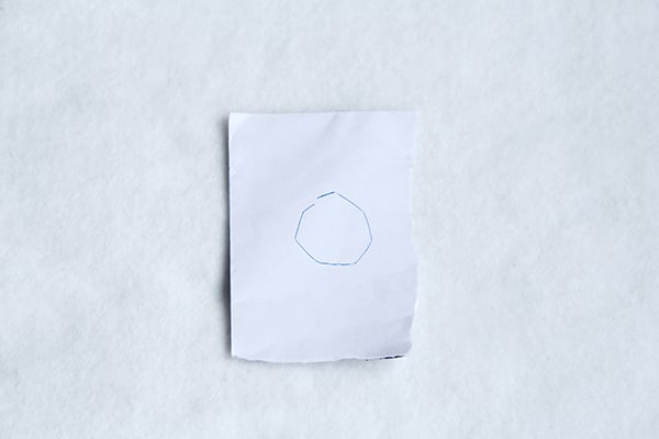 hoop earring hexagon template