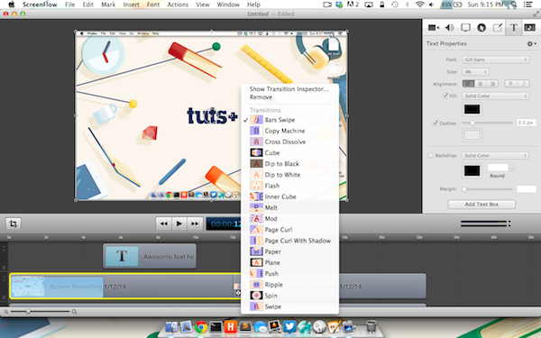 Choosing different transitions