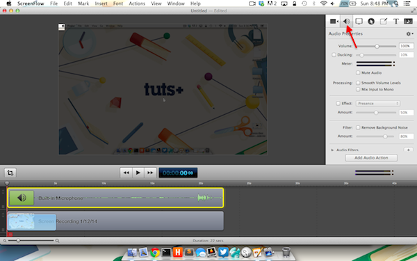 Manipulating the audio clip