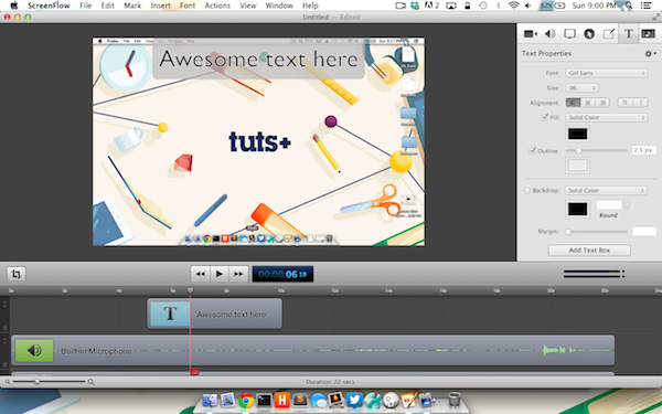Adjusting the text appearance 