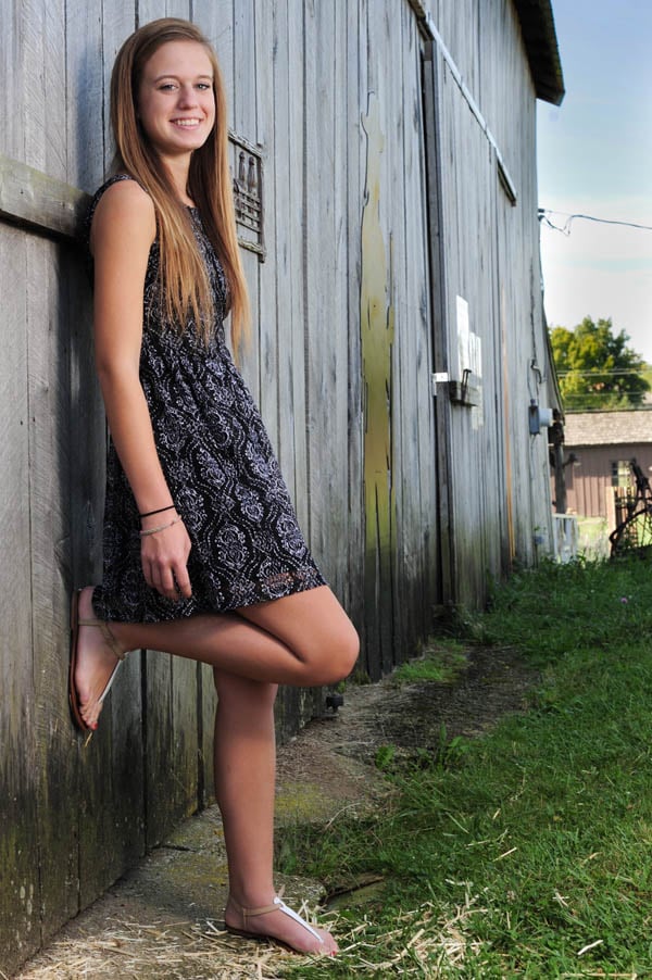 The natural light look used for another senior portrait shoot.