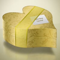 Create a Golden Heart-Shaped Box