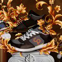 Creación de un cartel publicitario sobre calzado con elementos florales