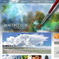 Erstellen eines Website-Designs zum Thema Aquarell mit Photoshop