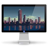 Creating a Set of Digital Painting Icons Part 5 - Cityscape Display Icon