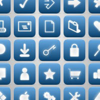 Elegant Blue Web Icons