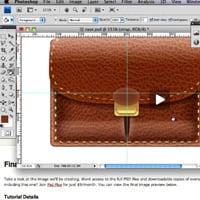 Create a Leather-Textured, Realistic Briefcase Icon - Screencast