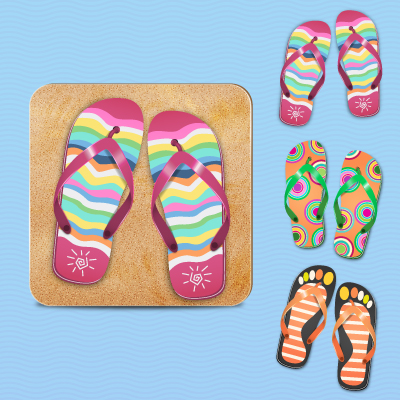 Cómo crear un lindo icono de chanclas en Adobe Illustrator