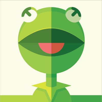 Create a Geometric Kermit the Frog Illustration in Adobe Illustrator