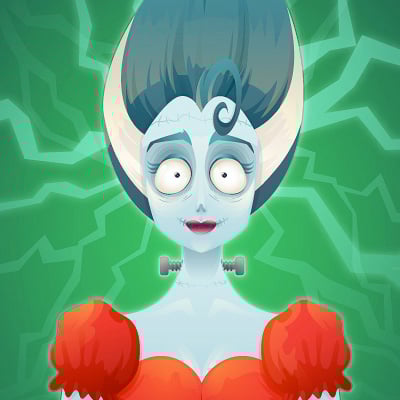Create a Tim Burton Inspired Bride of Frankenstein in Illustrator