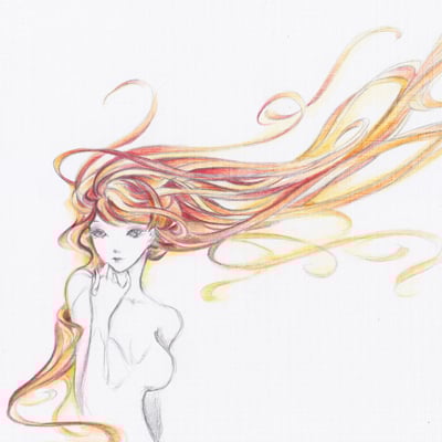 How to Draw a Long-Haired Character Portrait With Color Pencils