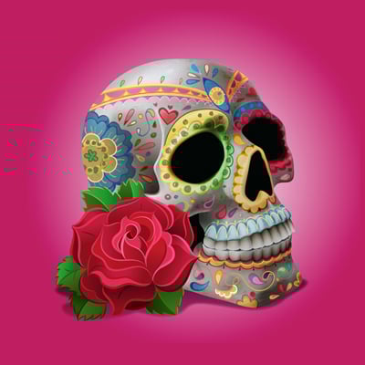 Create "Dia De Los Muertos" Decorations on a Skull in Adobe Illustrator