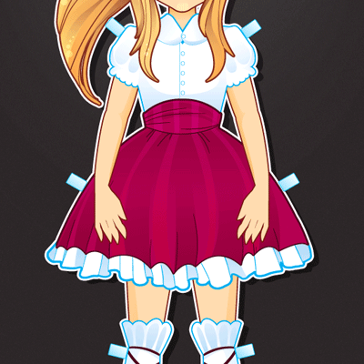 How to Draw Hair and Clothes for a Virtual Dress-Up Doll in Illustrator