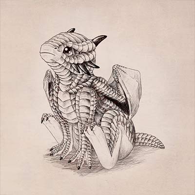 Dragon in a Snow Globe: How to Draw a Baby Dragon