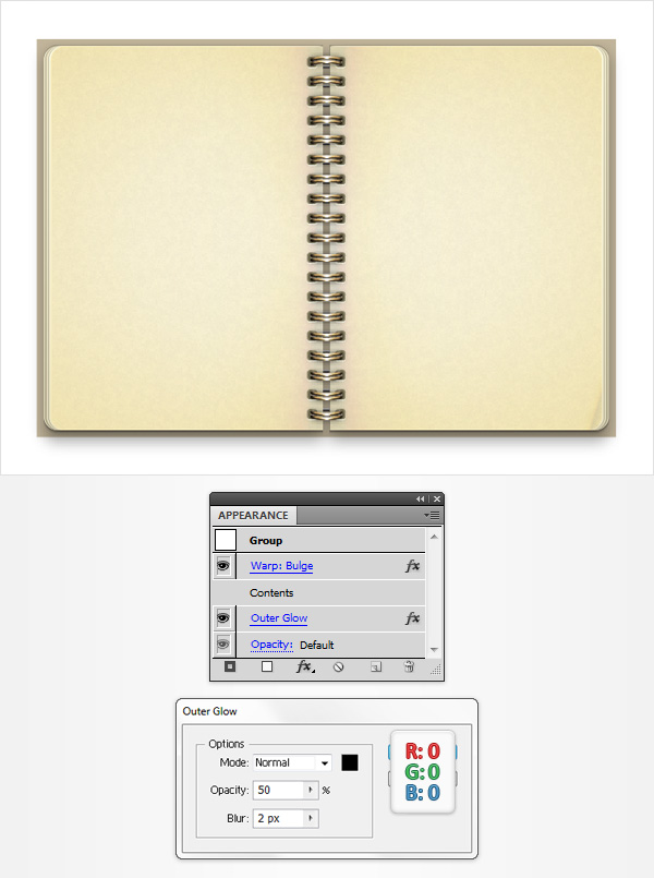 Vintage Notebook Illustration