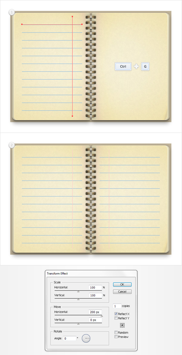 Vintage Notebook Illustration